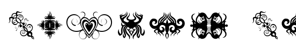 Tribal Tattoo Addict font preview