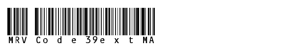Шрифт MRV Code39extMA