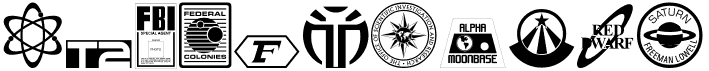 Шрифт Sci-Fi-Logos