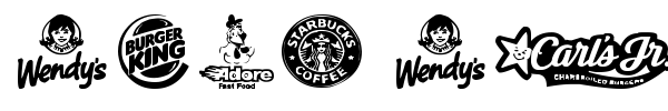 Шрифт Fast Food logos