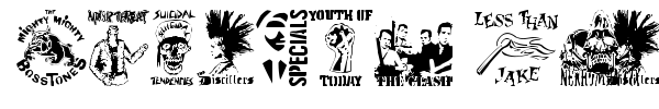 Шрифт Stencil Punks Band Logos