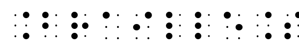 Шрифт BrailleSlo 6Dot
