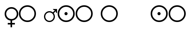 Шрифт Female and Male Symbols