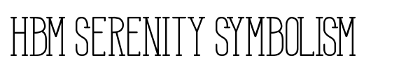 HBM Serenity Symbolism font preview