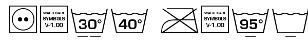 Шрифт Wash Care Symbols M54
