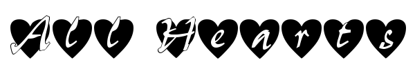 Шрифт All Hearts