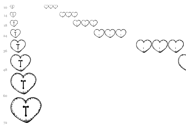 Country Hearts font waterfall