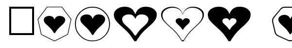 Hearts for 3D FX font preview
