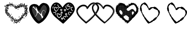 Шрифт Hearts Shapes TFB