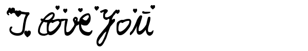 I love you font preview