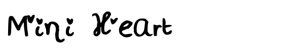 Mini Heart font preview
