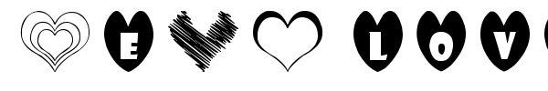 Шрифт Sexy Love Hearts