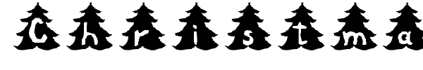 Christmas Tree font preview