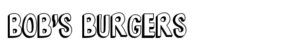 Шрифт Bob's Burgers