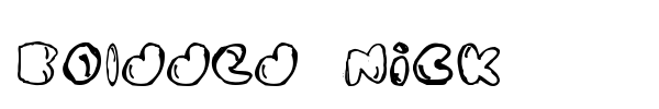 Boldded Nick font preview