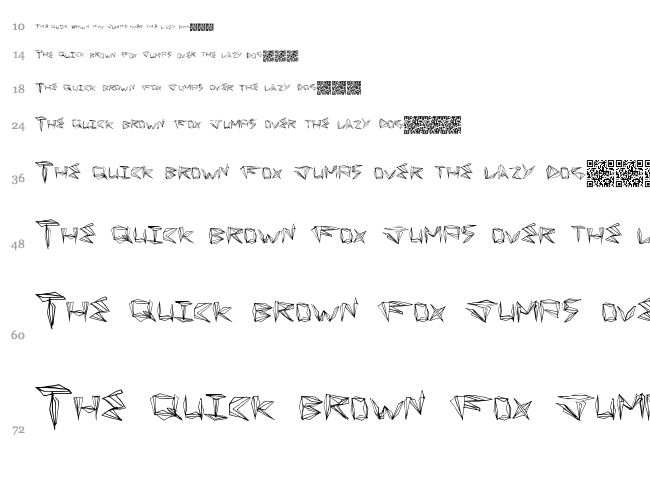 Fun Origami font waterfall