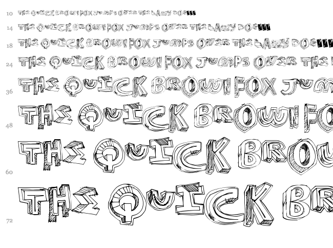 Future Style font waterfall