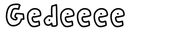 Шрифт Gedeeee