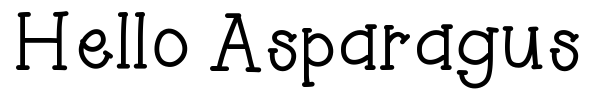 Шрифт Hello Asparagus