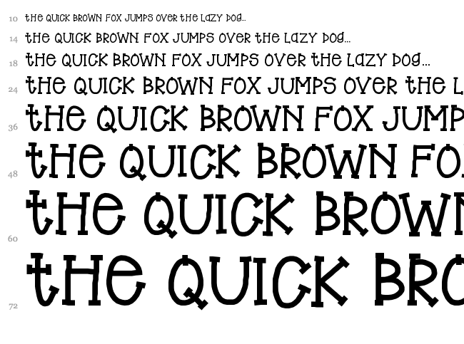 Hello BigBen font waterfall