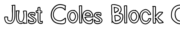 Just Coles Block Outlines font preview