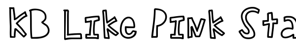 KB Like Pink Stars font preview