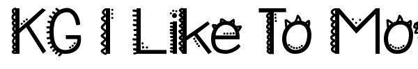 KG I Like To Move It font preview