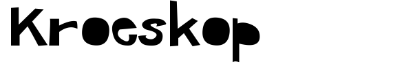 Шрифт Kroeskop