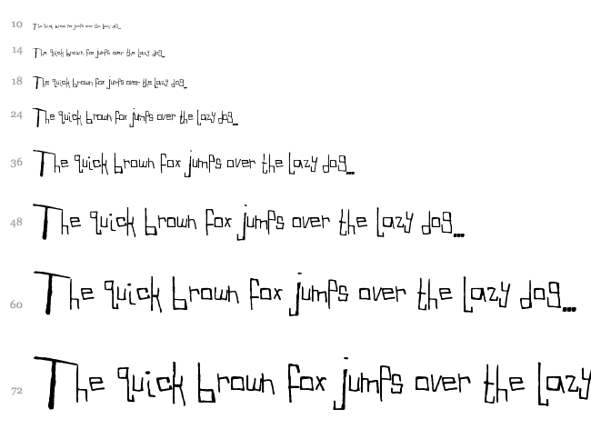 Natural Products font waterfall