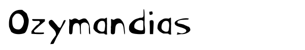 Ozymandias font preview