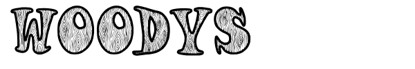 Woodys font preview