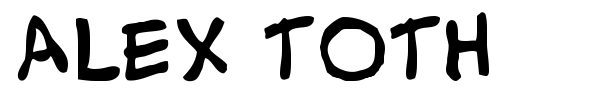 Alex Toth font preview