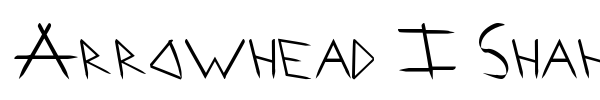Шрифт Arrowhead I Shaha