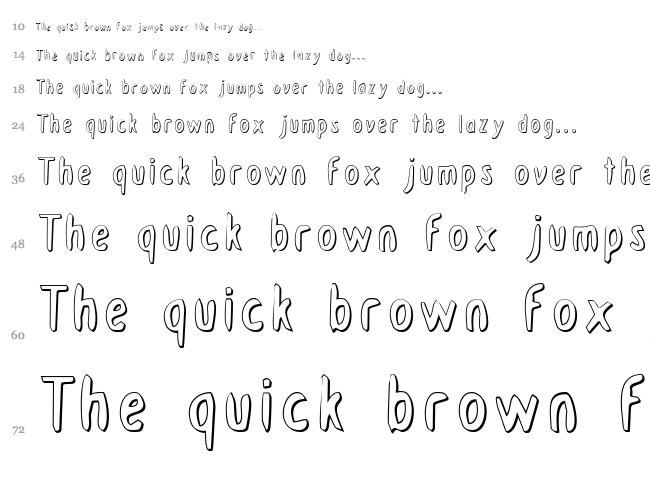 Drafting Table font waterfall