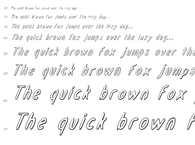 Drafting Table font waterfall