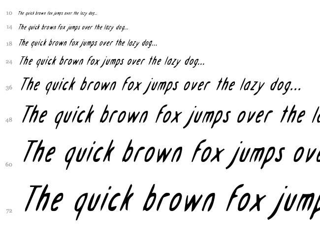 Drafting Table font waterfall