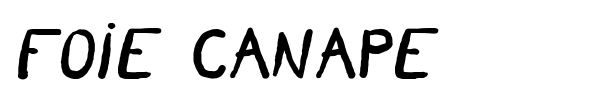 Foie Canape font preview