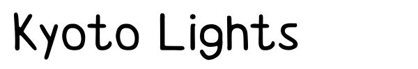 Шрифт Kyoto Lights