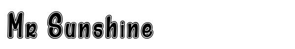 Шрифт Mr Sunshine