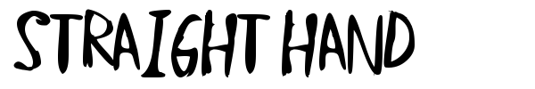 Шрифт Straight Hand