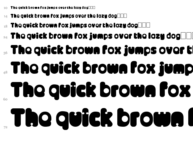Alternative Nineties font waterfall