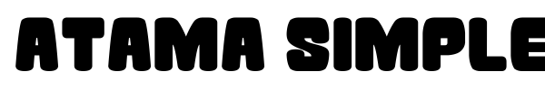 Шрифт Atama Simple