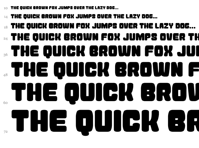 Atama Simple font waterfall