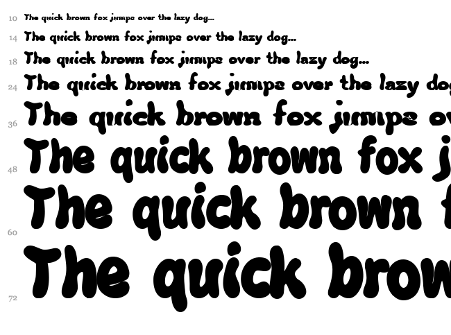 Jazz Ball font waterfall
