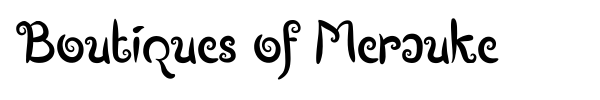 Шрифт Boutiques of Merauke