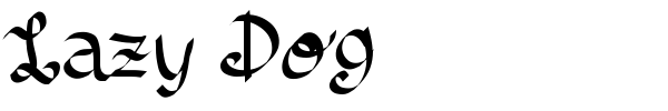 Шрифт Lazy Dog