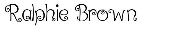 Шрифт Ralphie Brown