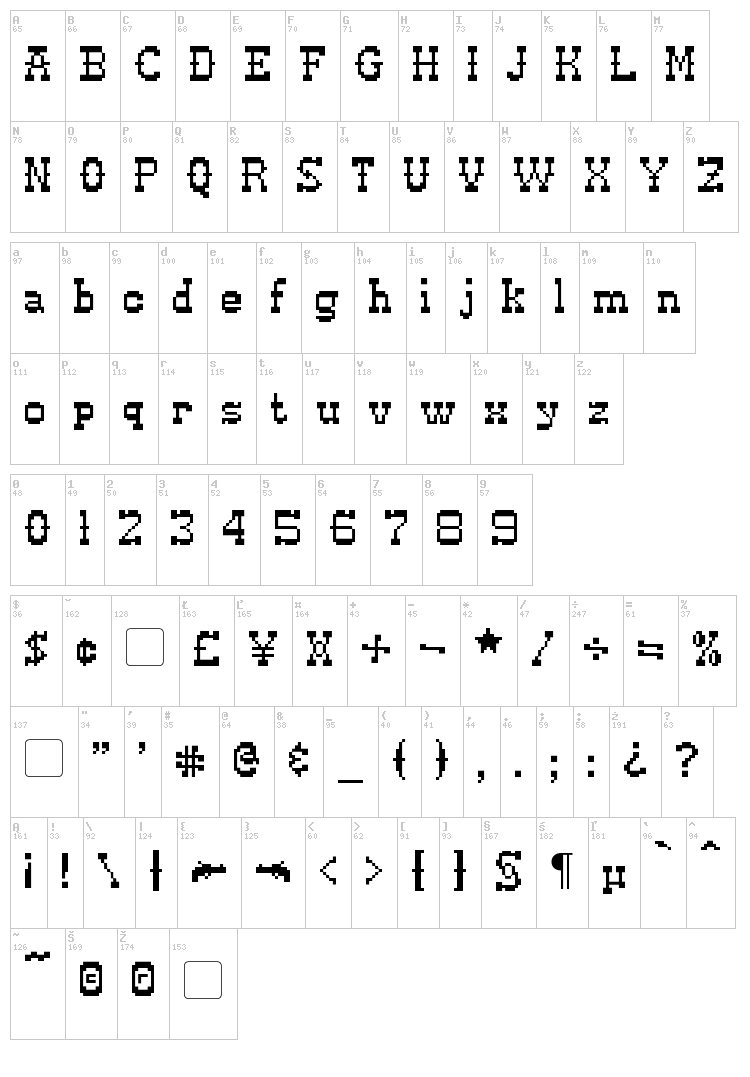 Pixel font