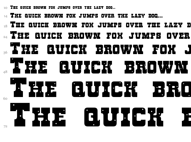 Roughknight font waterfall