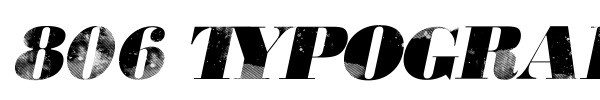 Шрифт 806 Typography
